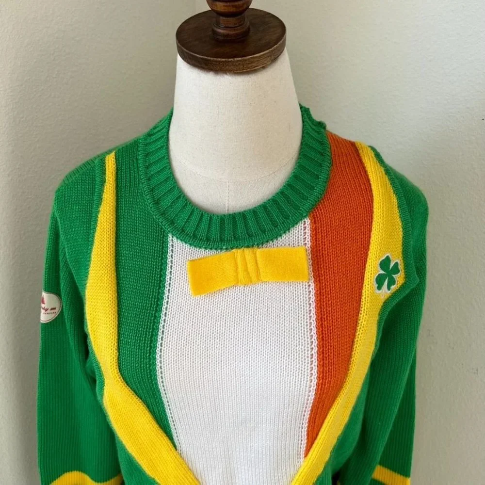 Funky Christmas Jumpers Elf Ugly Christmas Sweater Green Belt Holiday Unisex‎ Sm - Picture 8 of 14